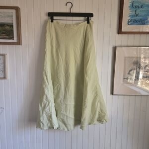 Stetson Vintage Elegant Light Green A Line Midi Women's Skirt